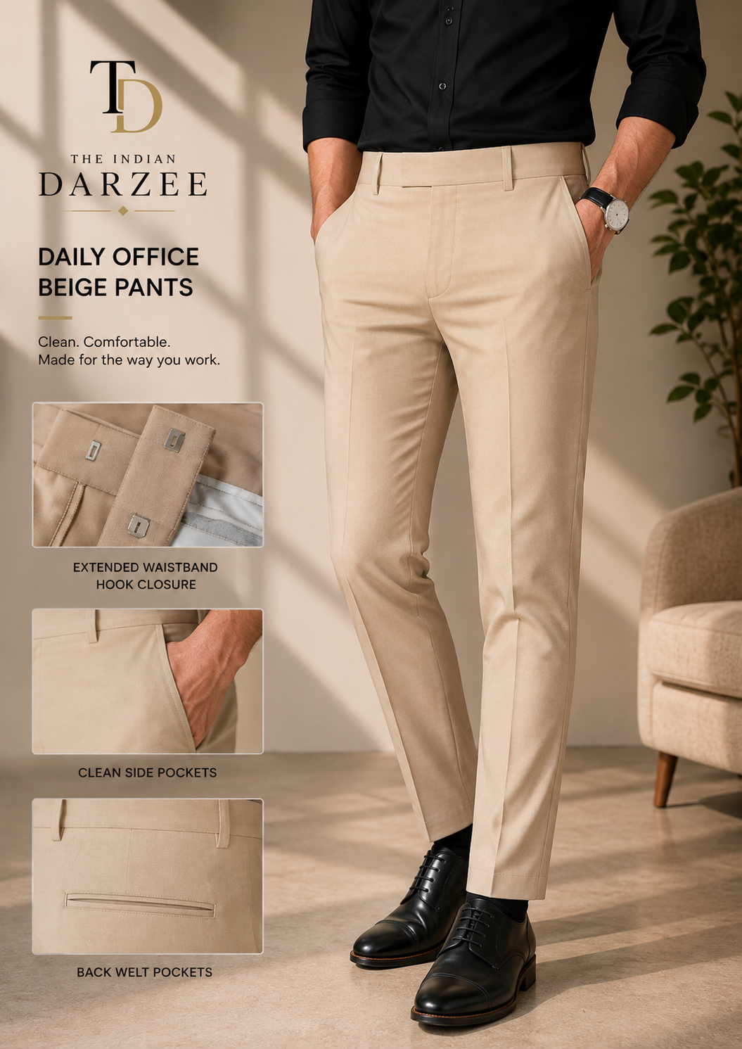 The Signature Beige Trouser