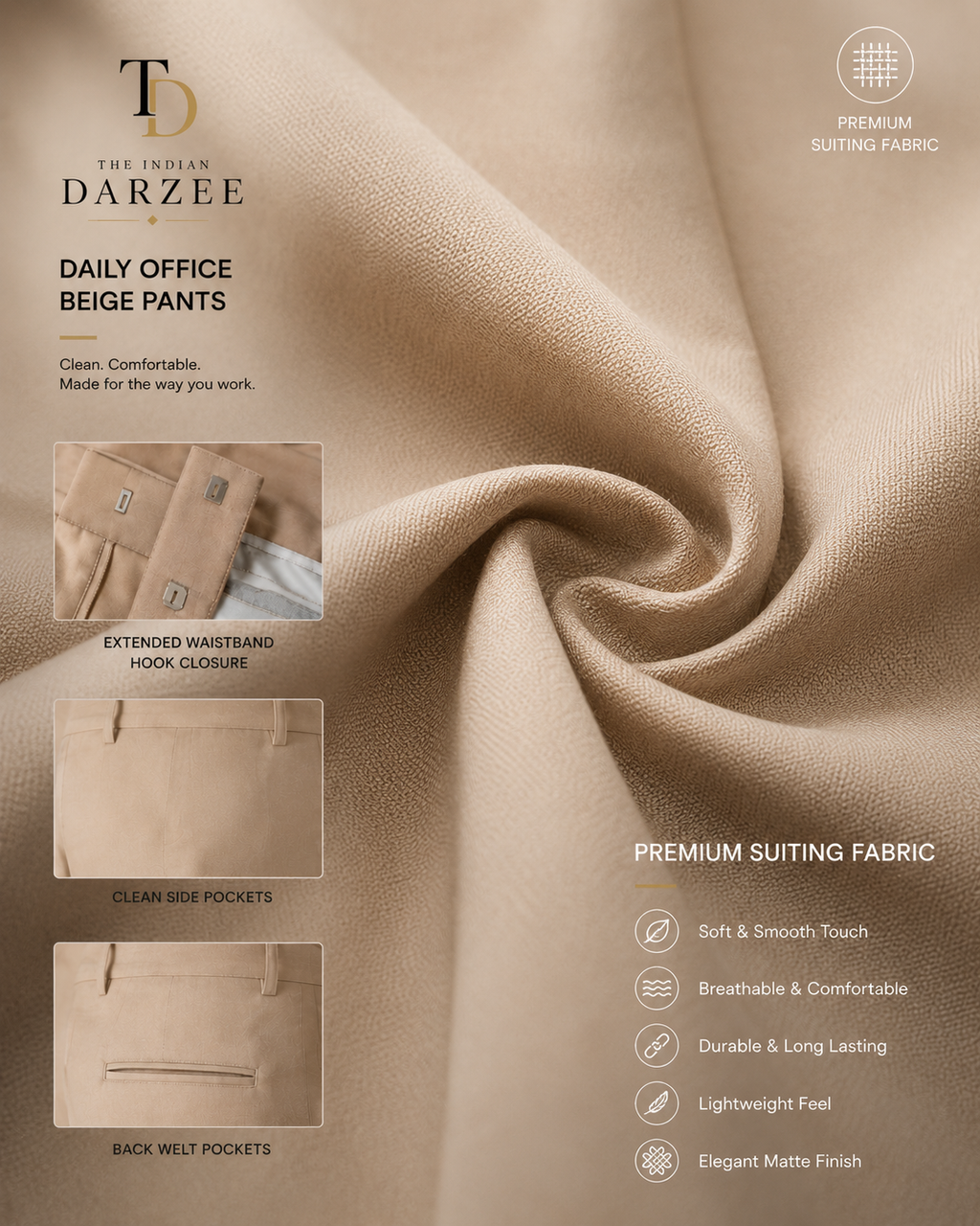 The Signature Beige Trouser