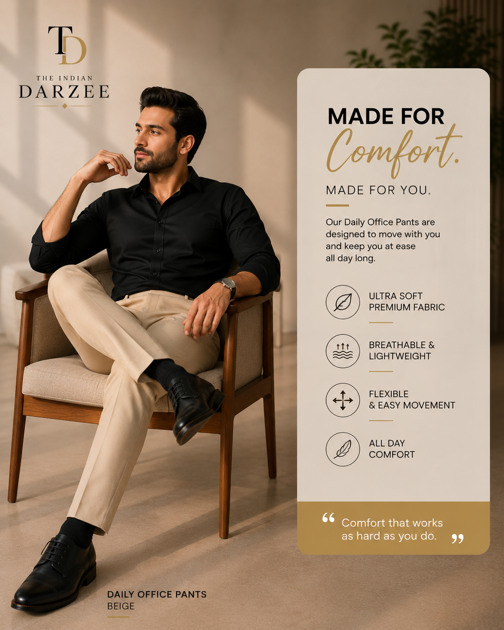 The Signature Beige Trouser