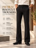 Black Bootcut Trousers | Premium Japanese Fabric